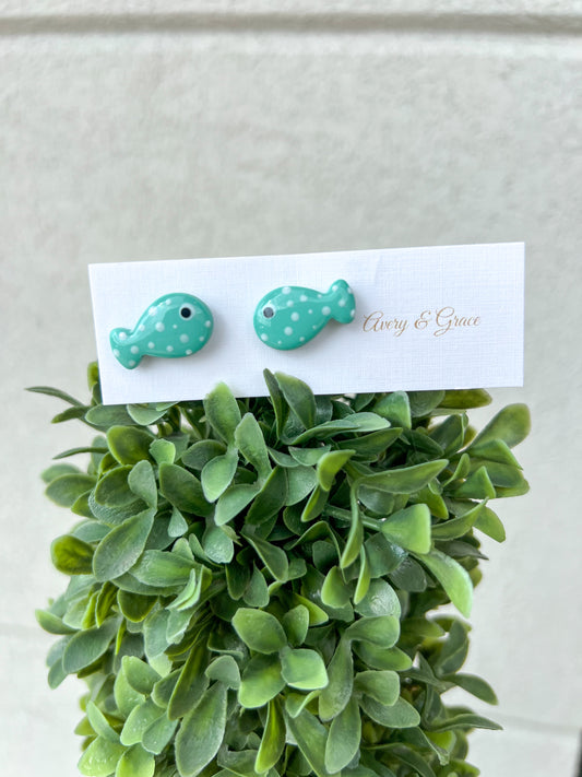 Turquoise Fish | Studs